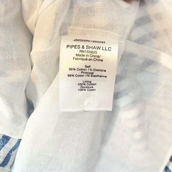 Veronica Beard Giuliana Seersucker Dress Blue White Stripe Women’s Size X-Large - Picture 11 of 12